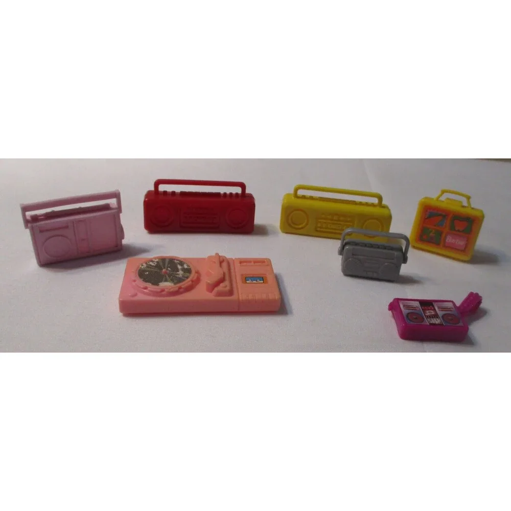 Barbie Doll Boombox & Record Player Lot of 7